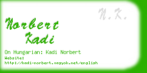 norbert kadi business card